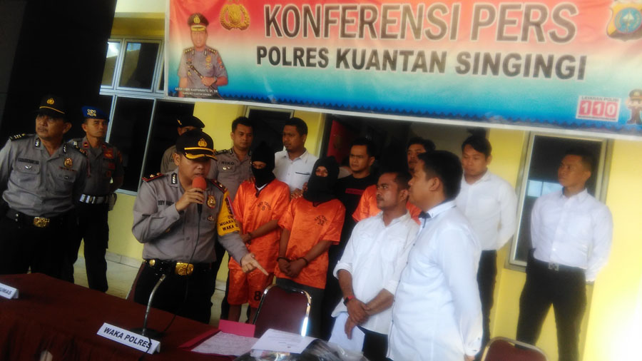  Polres Kuansing Amankan Tiga Tersangka Terkait Pembunuhan Anak di Kuantan Hilir